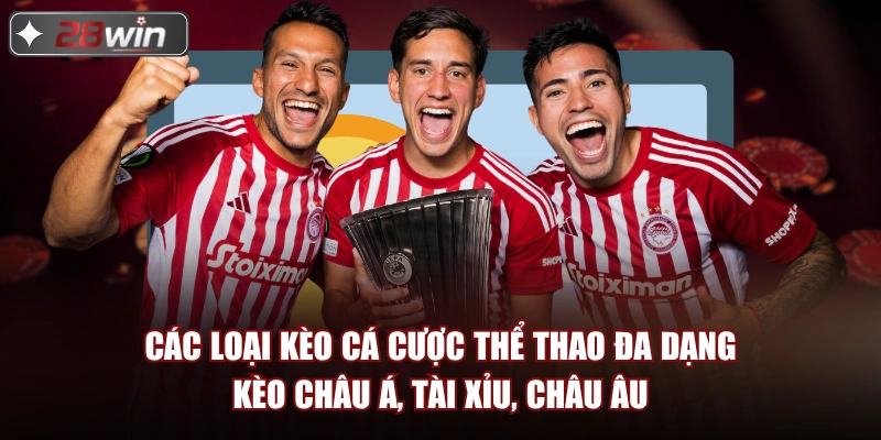 Các loại kèo Cá cược thể thao đa dạng kèo châu Á, tài xỉu, châu Âu