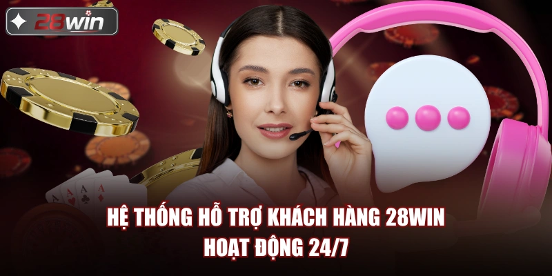 Hệ thống hỗ trợ khách hàng 28win hoạt động 24/7